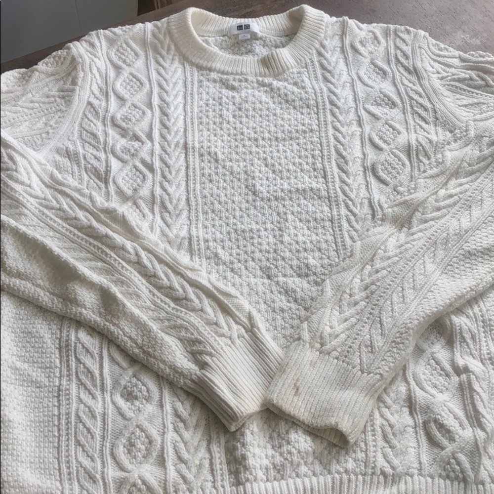 Men’s Wool Cable Knit Sweater